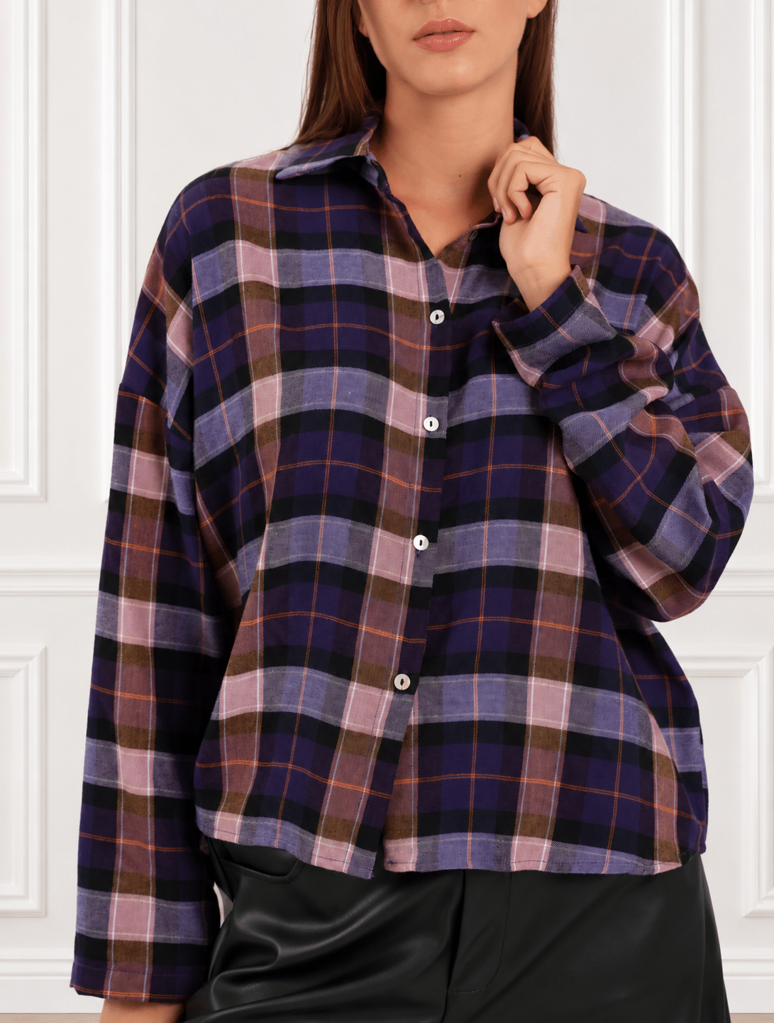 CAMICIA QUADRI ART. W27M301 - SUSY MIX - VIOLA