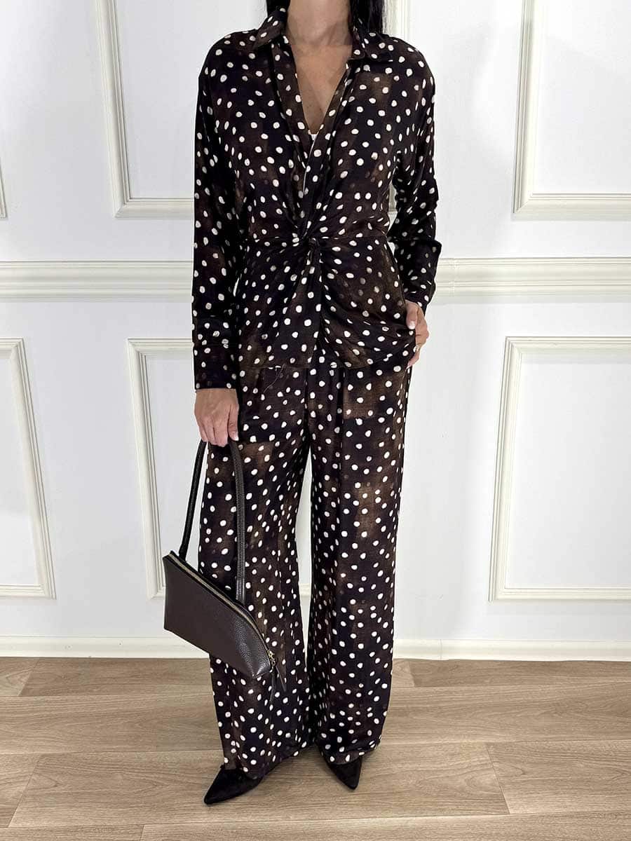 CAMICIA INCROCIO A POIS ART. C4366FP70 -SUSY MIX