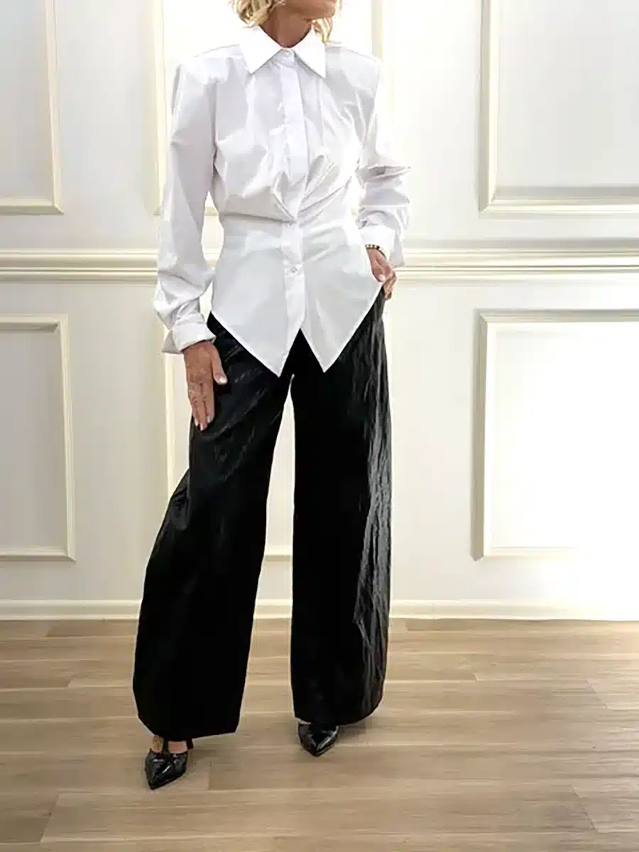 CAMICIA SFIANCATA CON SPALLINE ART. FW260033 - TENSIONE IN - S