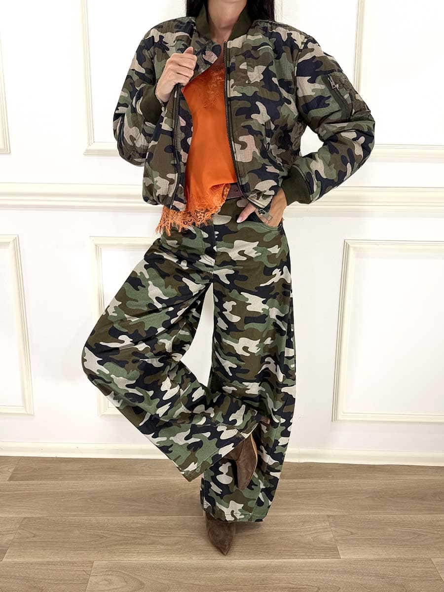BOMBER FANTASIA CAMOUFLAGE MILITARE ART. W26J459 - TENSIONE IN