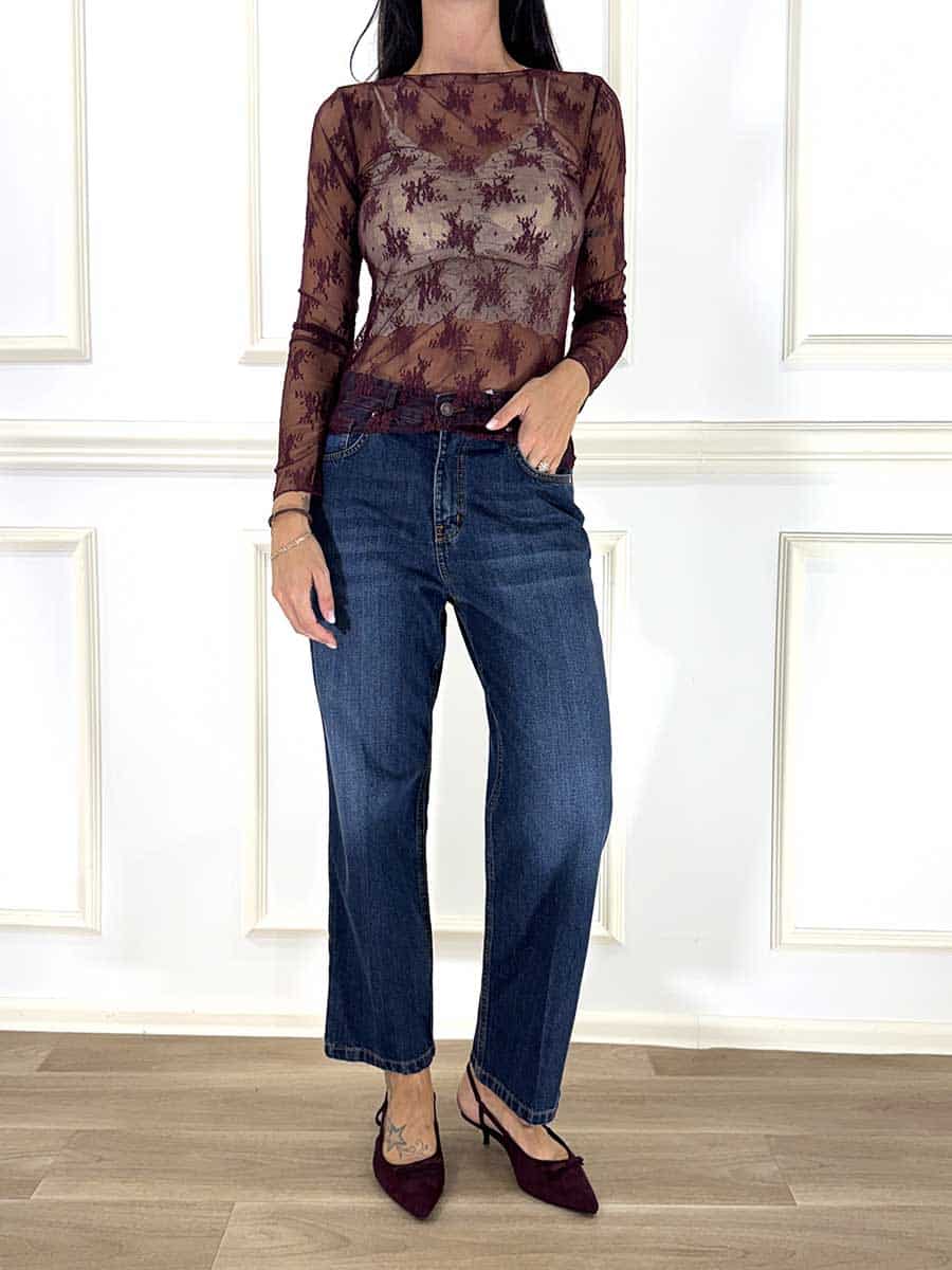 MAGLIA IN PIZZO A MANICHE LUNGHE ART. NM188W - SUSY MIX