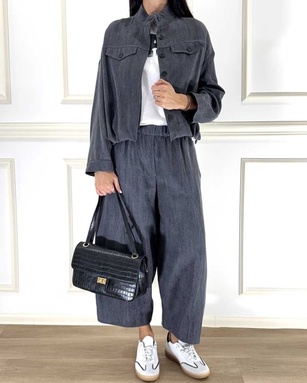 BOMBER GRIGIO ART. PP470T22 - SUSY MIX