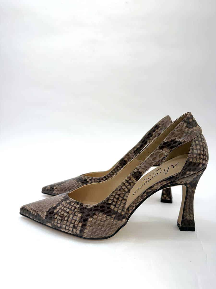 DECOLLETÈ CUT OUT STAMPA PITONE BEIGE ART. 5721