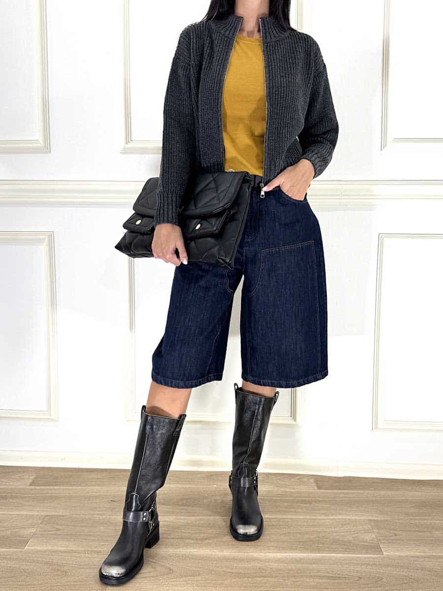 MAGLIONE ZIP COSTA INGLESE ART. M139 - SUSY MIX