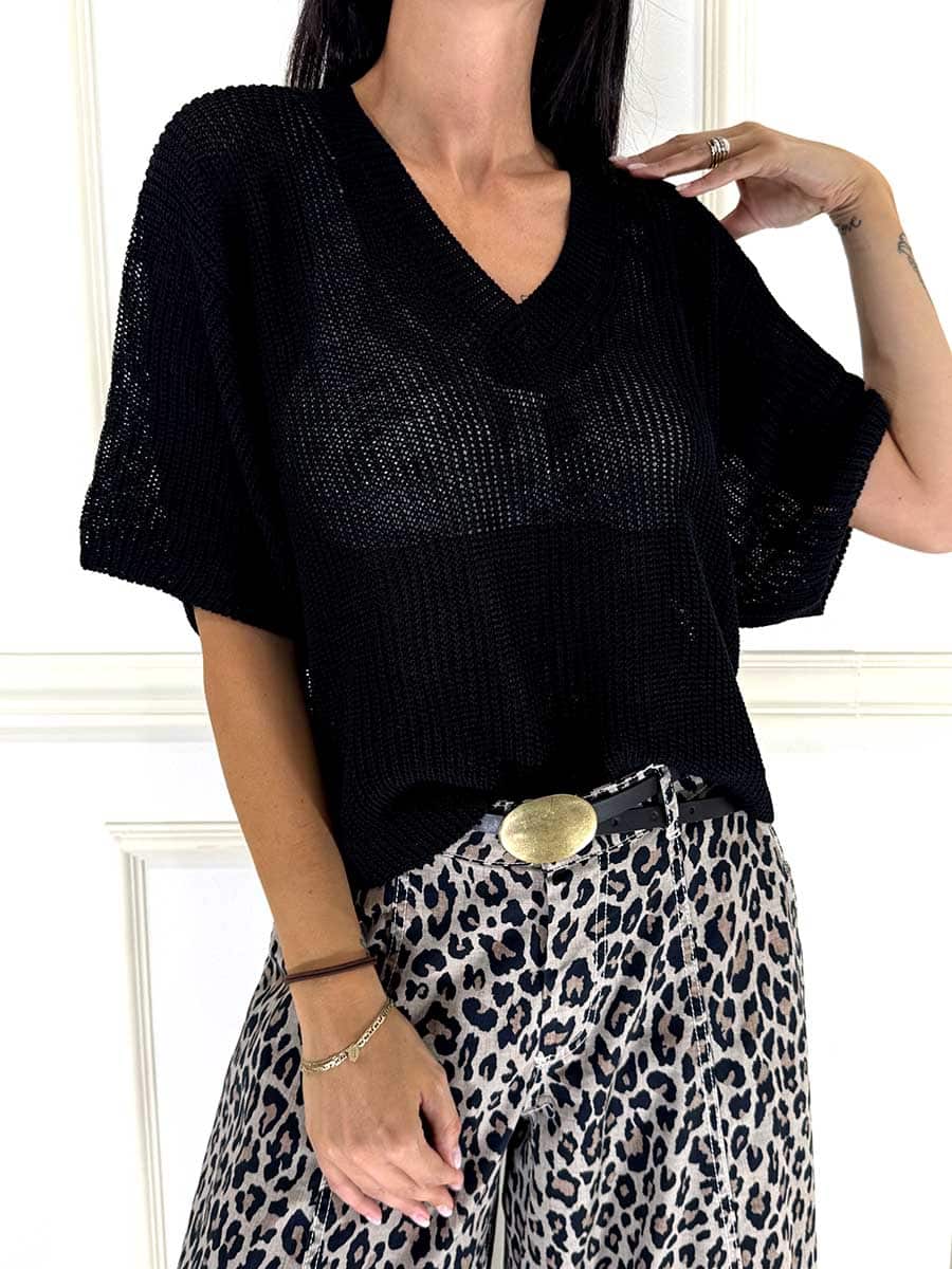 MAGLIA SCOLLO A  V ART. XL25265 - TENSIONE IN