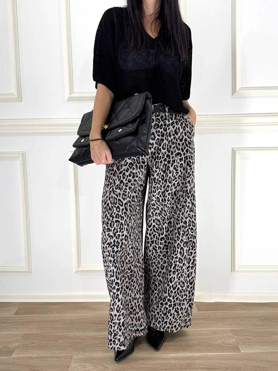 PANTALONE BARREL ANIMALIER ART. MX342 - TENSIONE IN