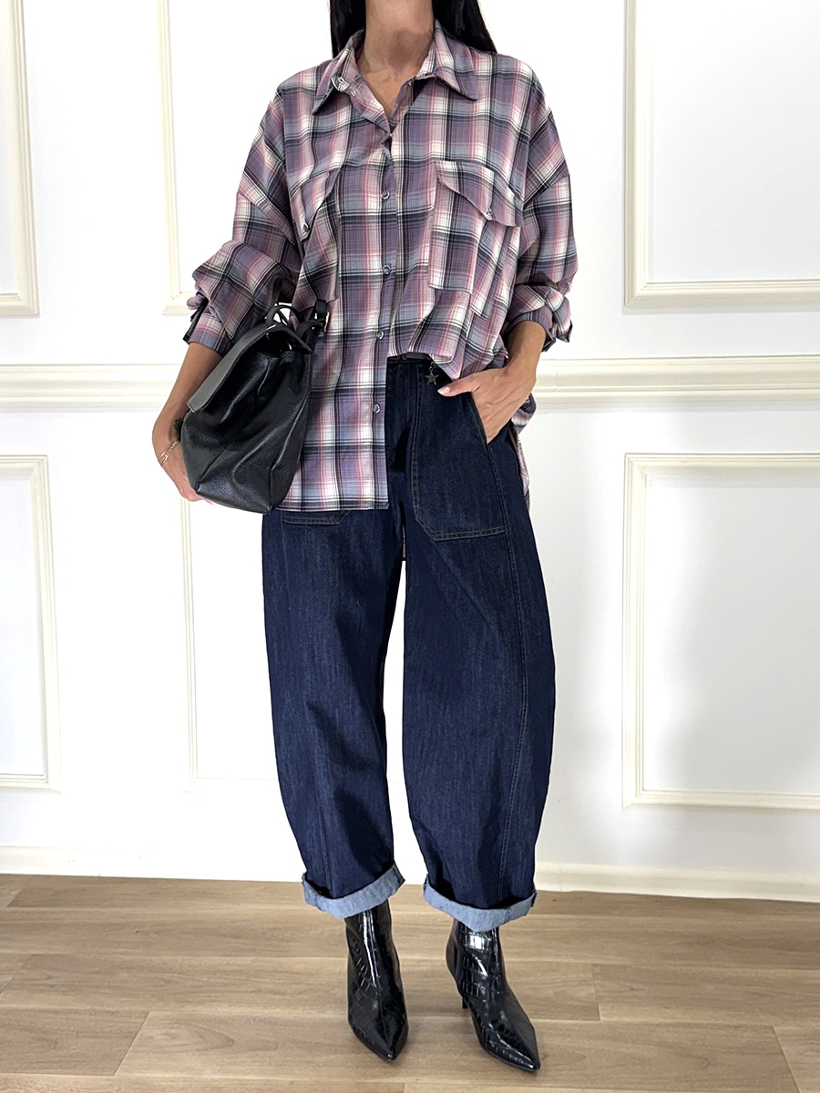 CAMICIA AMPIA CON TASCHE FRONTALI - IMPERIAL