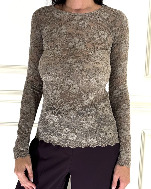 T-SHIRT IN PIZZO MANICHE LUNGHE ART. UAC0061 - VICOLO