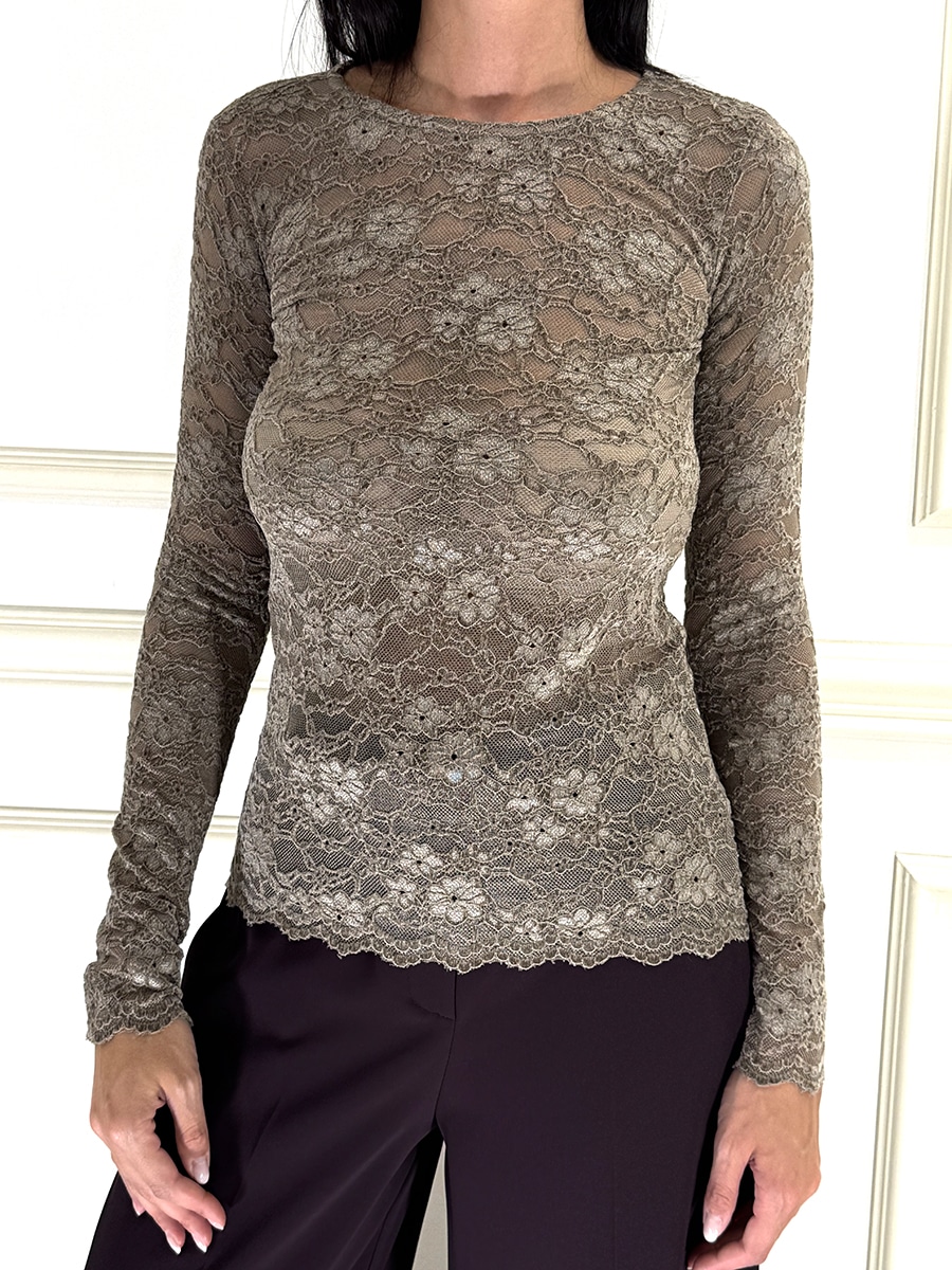 T-SHIRT IN PIZZO MANICHE LUNGHE ART. UAC0061 - VICOLO