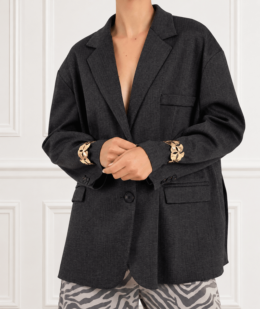 BLAZER OVER CON BRACCIALI ART. PP481T4F16 - SUSY MIX - NERO