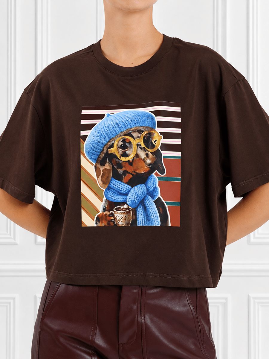 T-SHIRT CANE ART. SH005107 - SUSY MIX - MORO