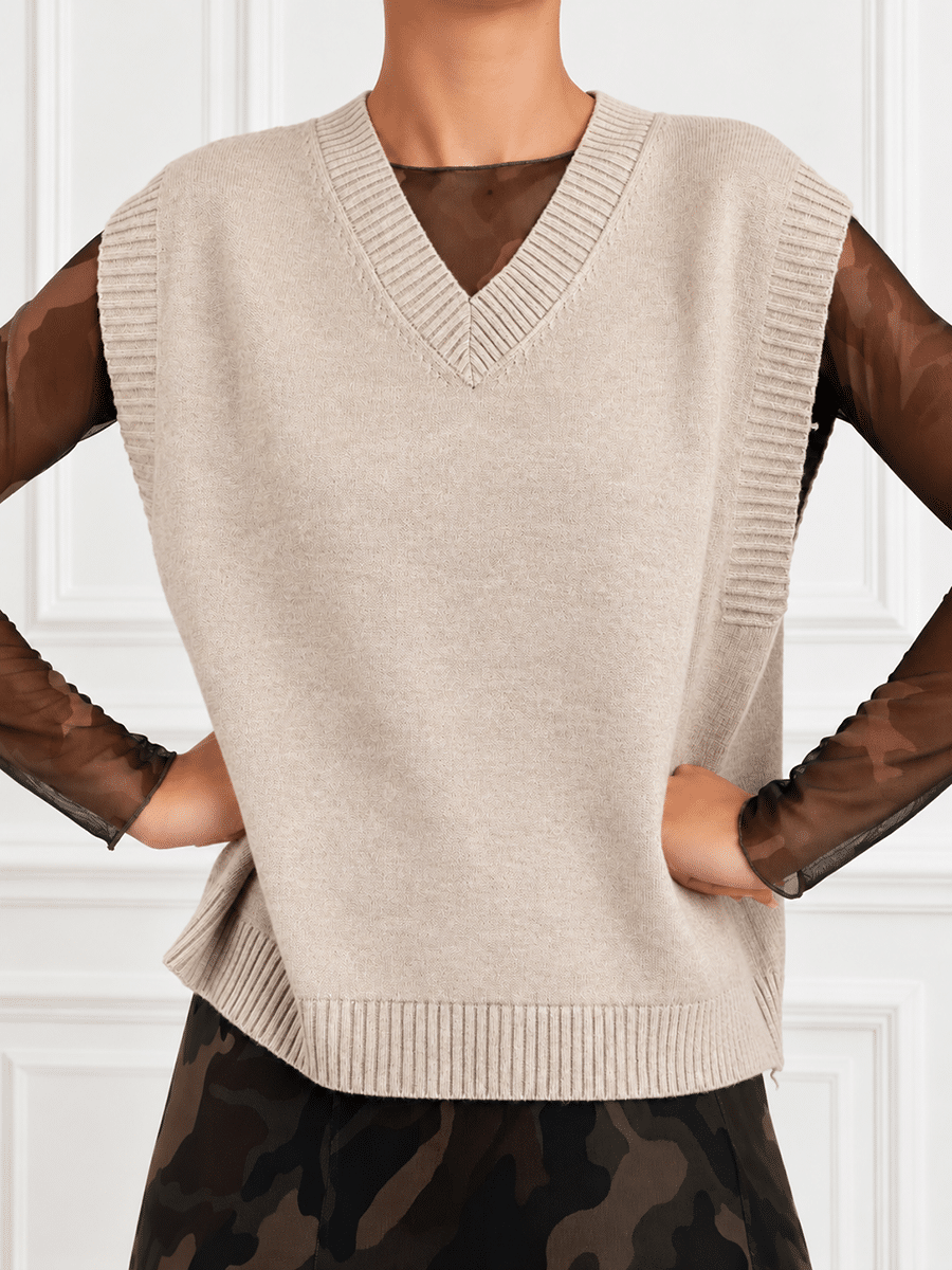GILET V ART. M313 - SUSY MIX - BEIGE