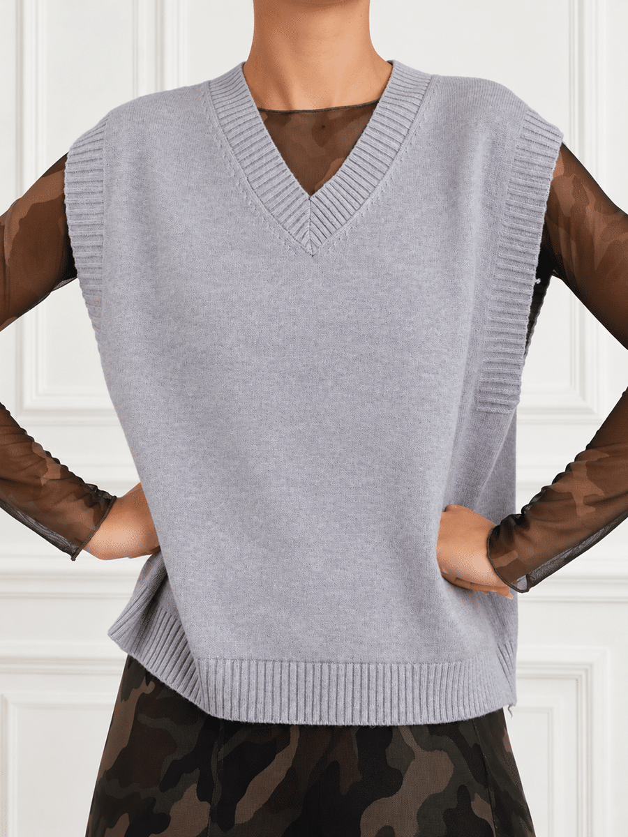 GILET V ART. M313 - SUSY MIX - GRIGIO