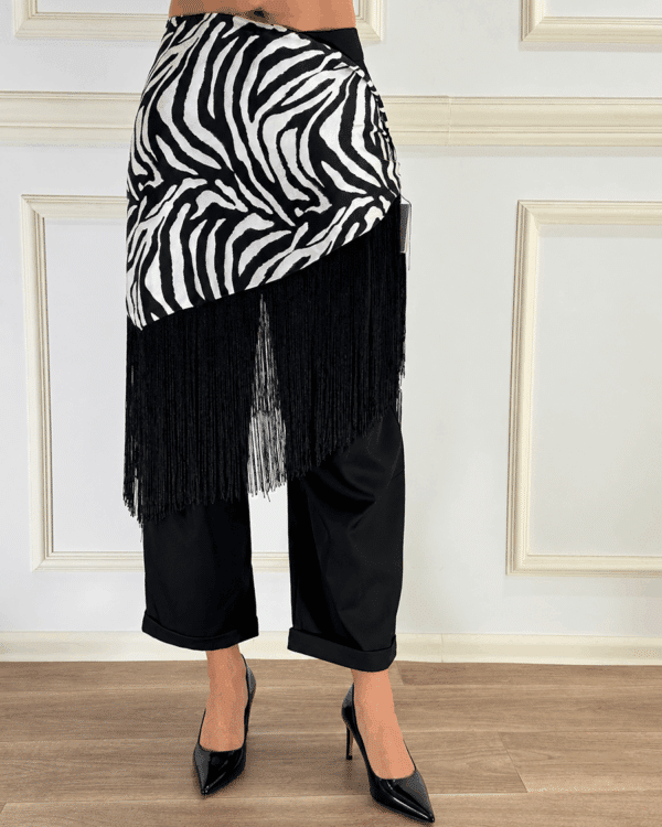 FOULARD FANTASIA CON FRNAGE ART. 40648 - TENSIONE IN