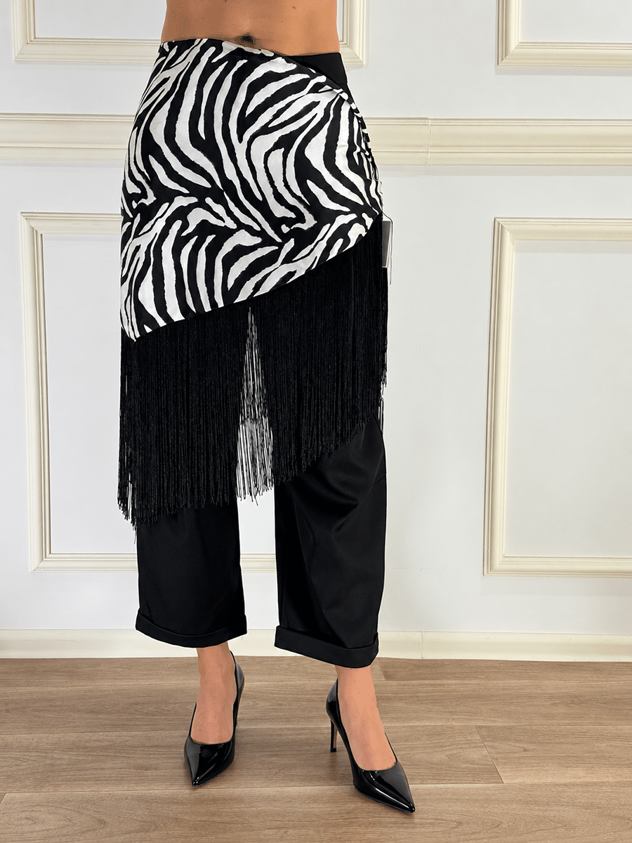 FOULARD FANTASIA CON FRNAGE ART. 40648 - TENSIONE IN