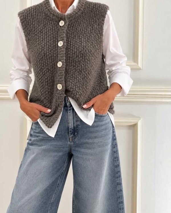 GILET ART. M351 - SUSY MIX - GRIGIO