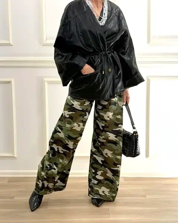 GIACCA KIMONO ECOPELLE ART. FW260132 - TENSIONE IN