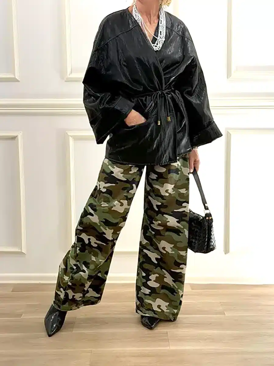 GIACCA KIMONO ECOPELLE ART. FW260132 - TENSIONE IN