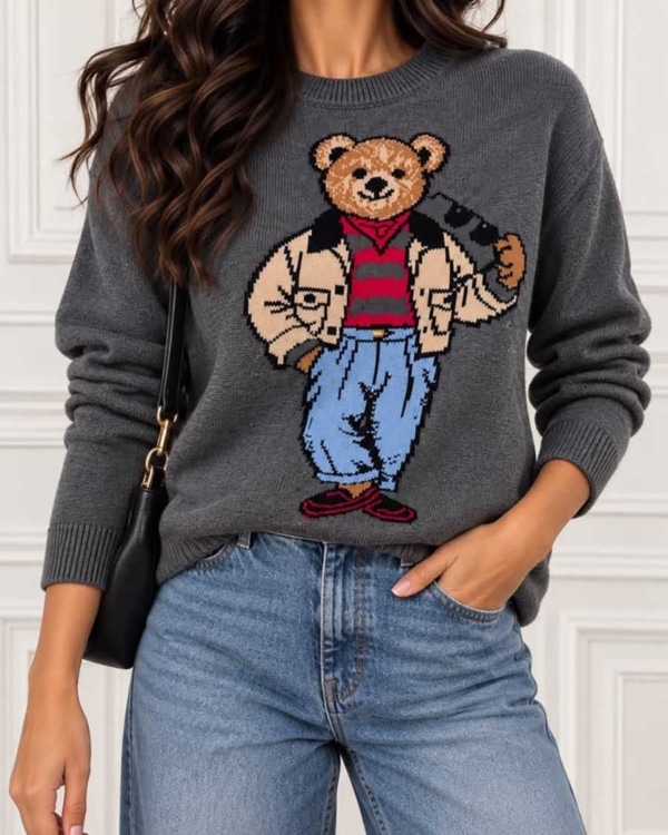 MAGLIONCINO TEDDY ART. 7AC7243 - VICOLO - GRIGIO