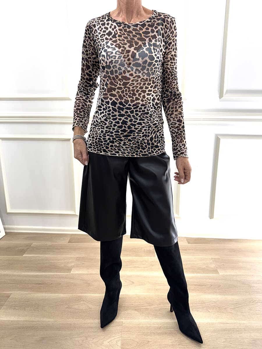 MAGLIA TULLE ANIMALIER ART. 40583G - MOTEL