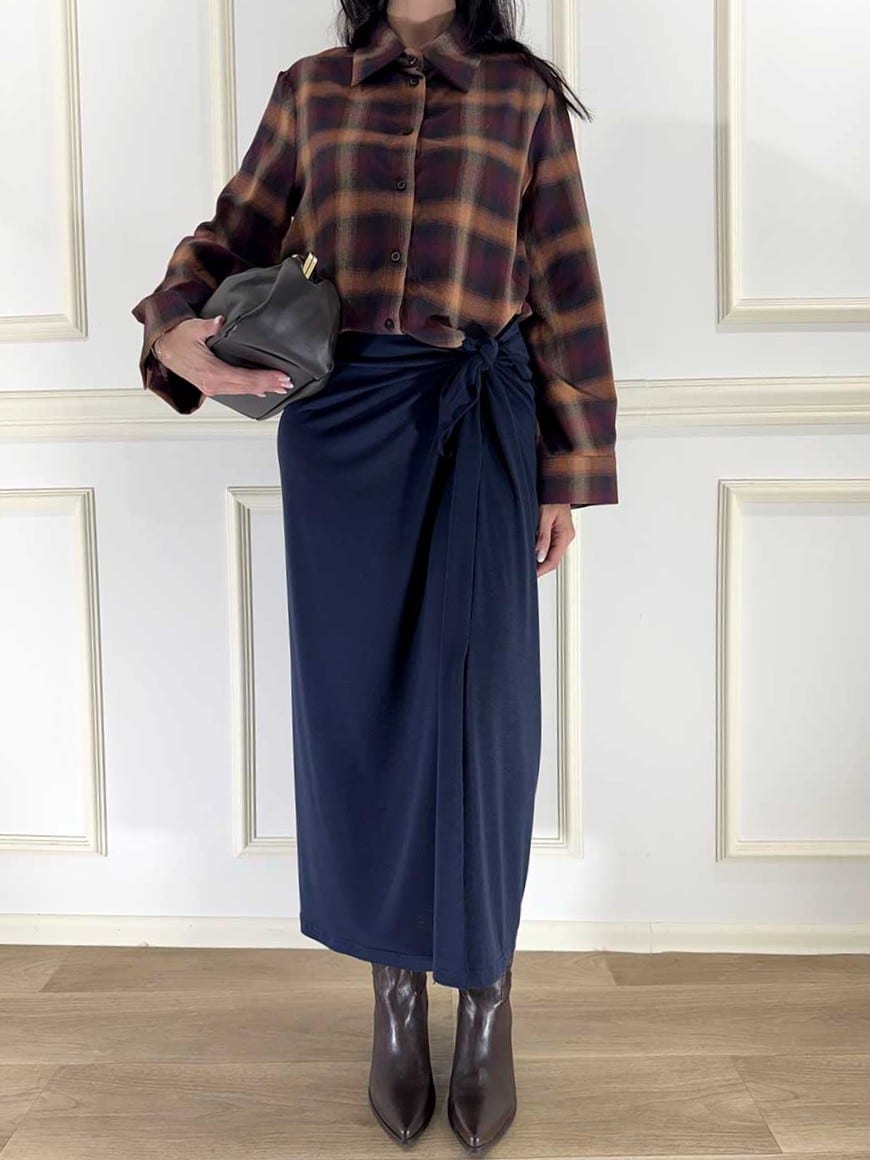 ABITO LUNGO CAMICIA CHECK ART. FW260139 - TENSIONE IN