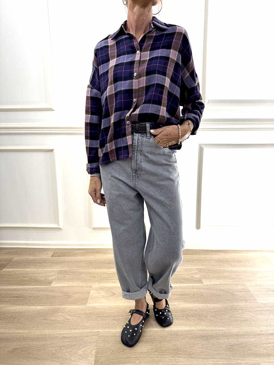 JEANS RELAXED FIT GRIGIO ART. LAILA DAC5267 - VICOLO