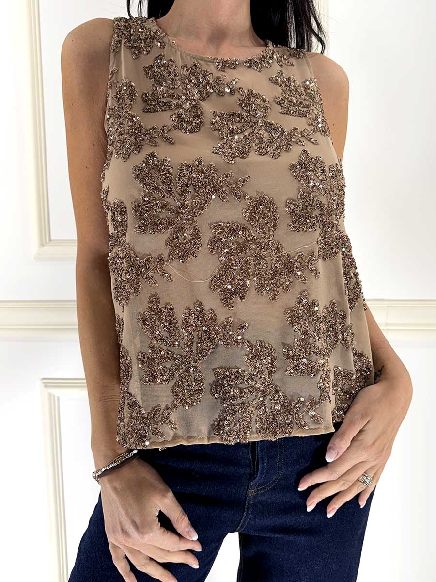 TOP PAILLETTES ART. W26T347 - MOTEL