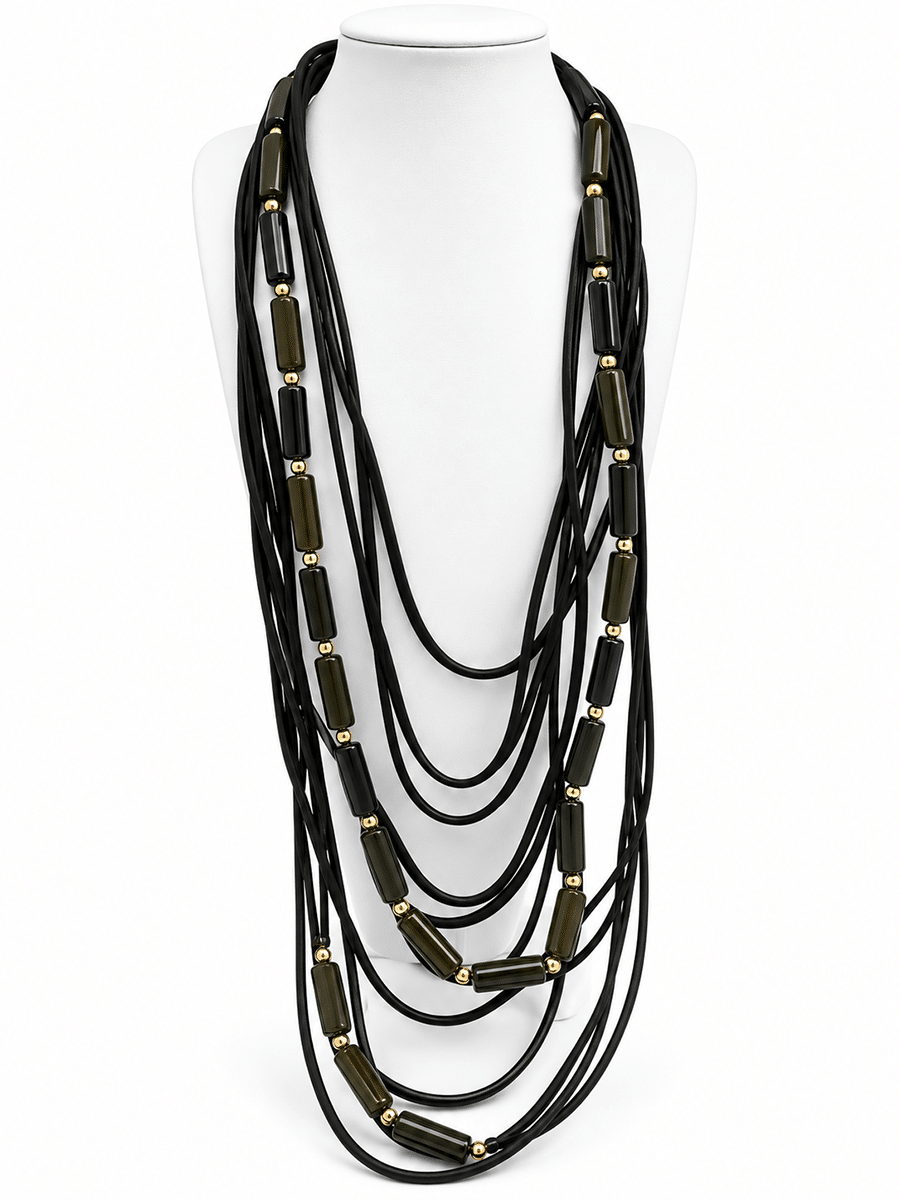 COLLANA CON PIETRE VERDE ART. 04388
